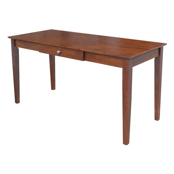 International Concepts Writing Desk with Drawer, Large 26 in D X 26 H, 30 W X Hardwood, Espresso OF581-42 - main
